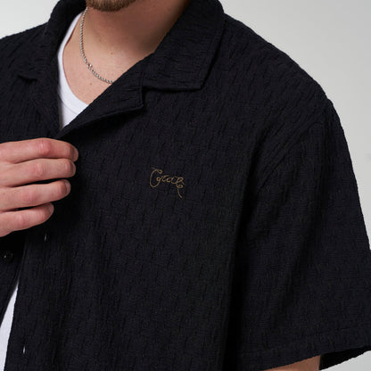 CRATE // Dash Texture SS Shirt BLACK