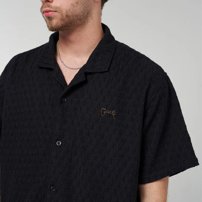 CRATE // Dash Texture SS Shirt BLACK