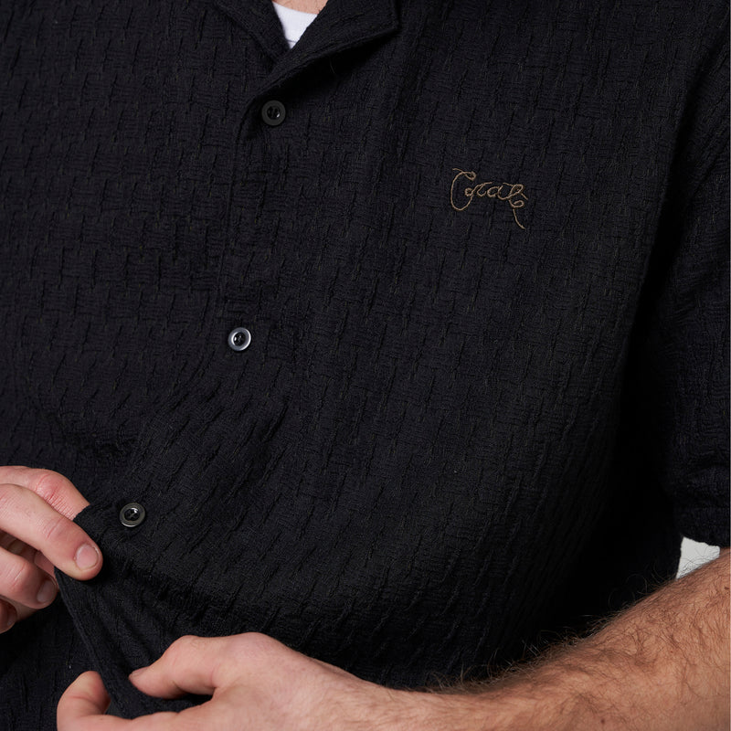 CRATE // Dash Texture SS Shirt BLACK