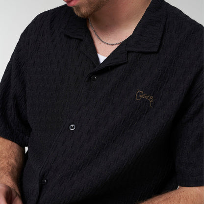 CRATE // Dash Texture SS Shirt BLACK