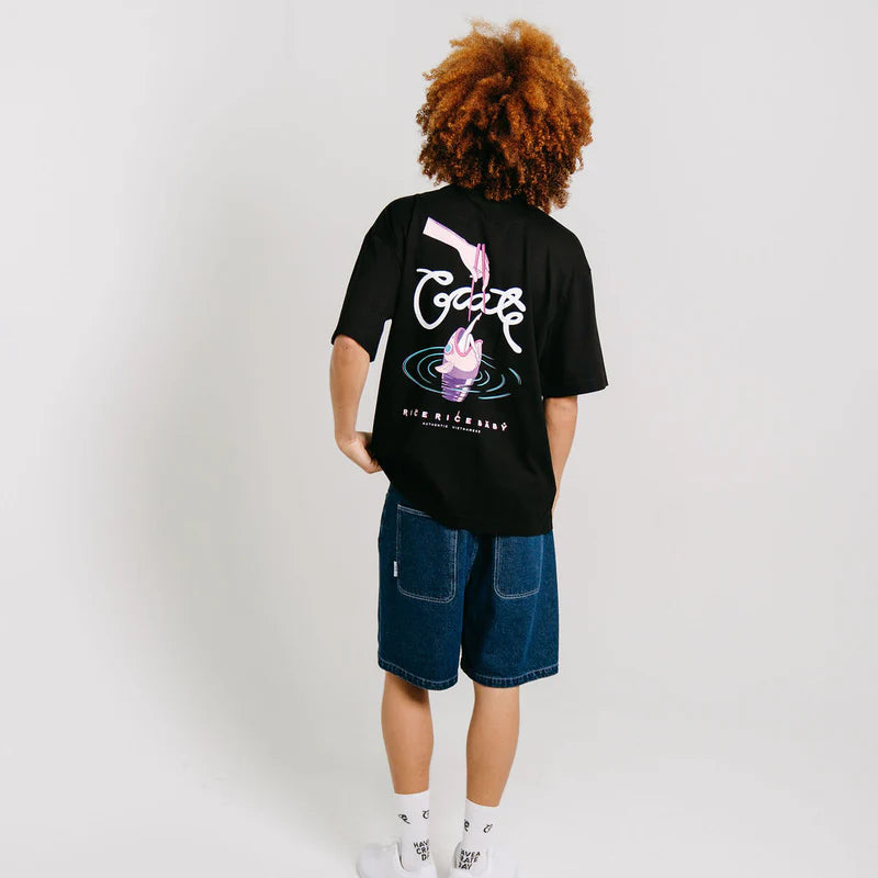 CRATE // Rice Rice Baby Chopsticks Tee BLACK
