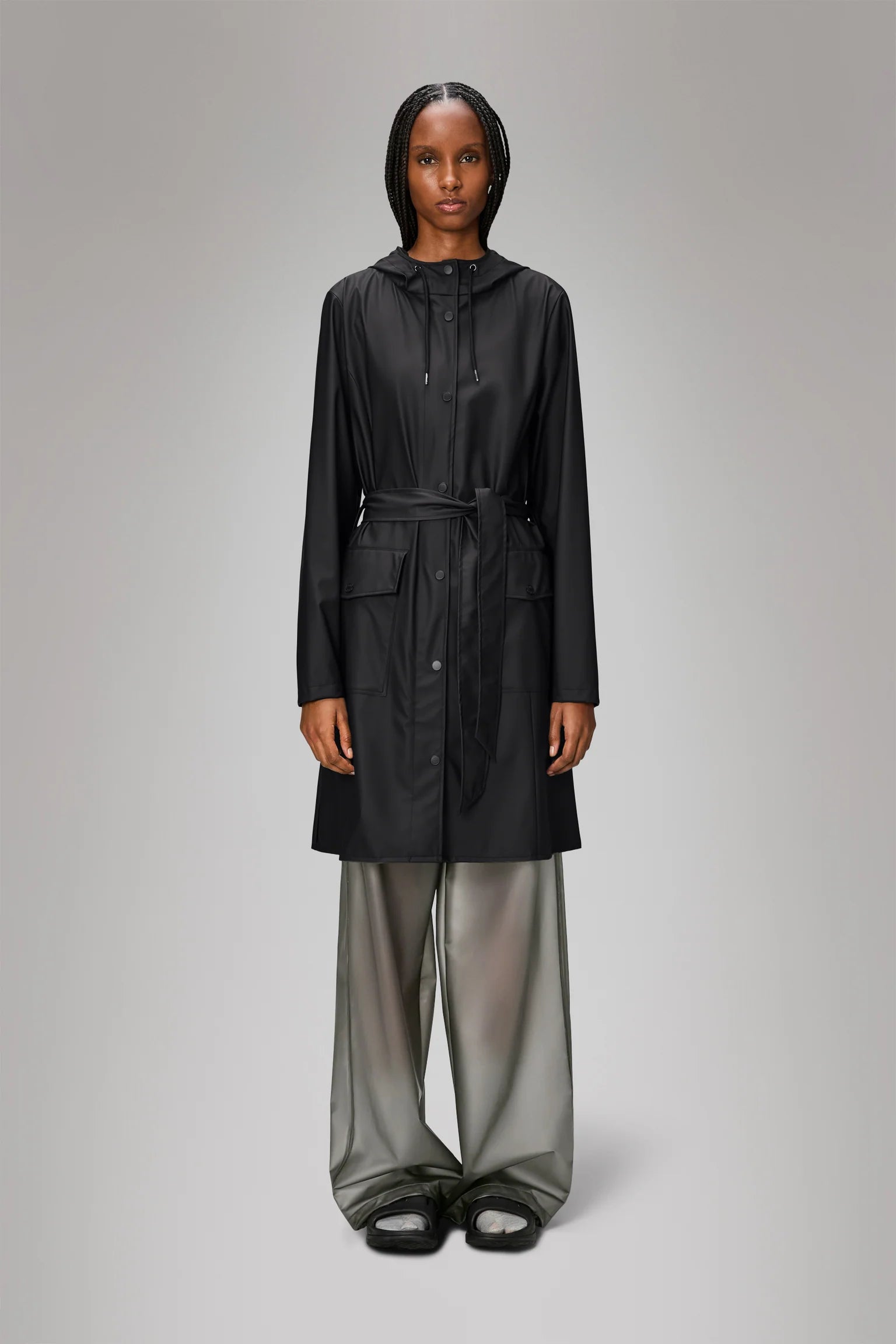 RAINS // Curve Jacket BLACK