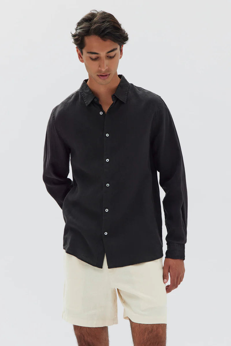 ASSEMBLY LABEL // Casual Long Sleeve Shirt BLACK