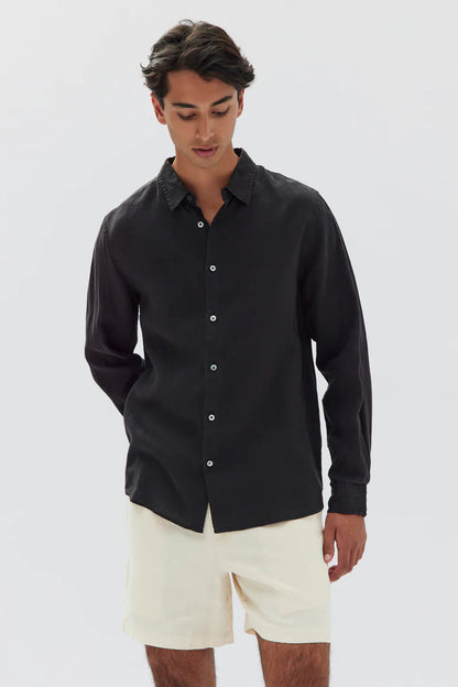 ASSEMBLY LABEL // Casual Long Sleeve Shirt BLACK