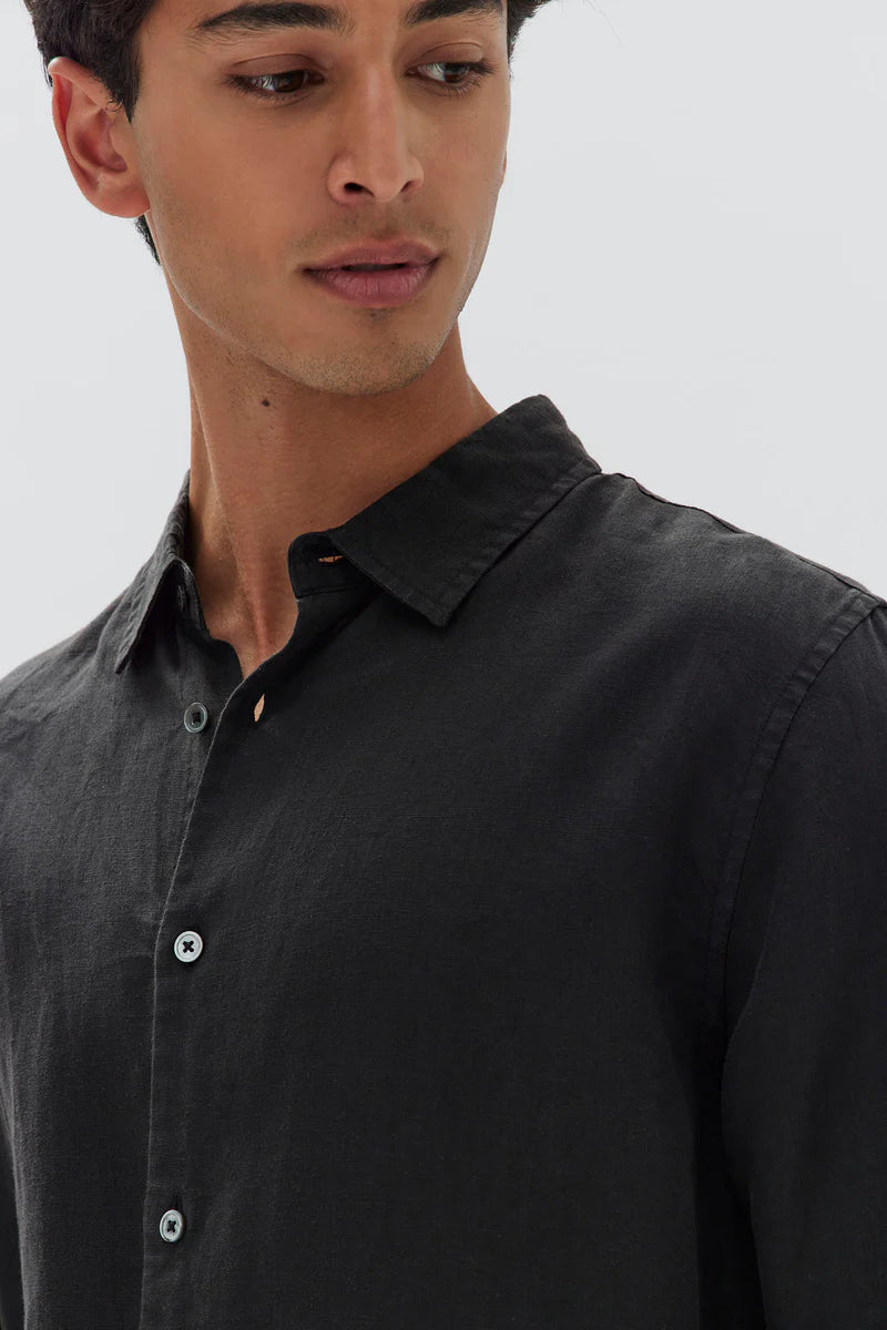 ASSEMBLY LABEL // Casual Long Sleeve Shirt BLACK