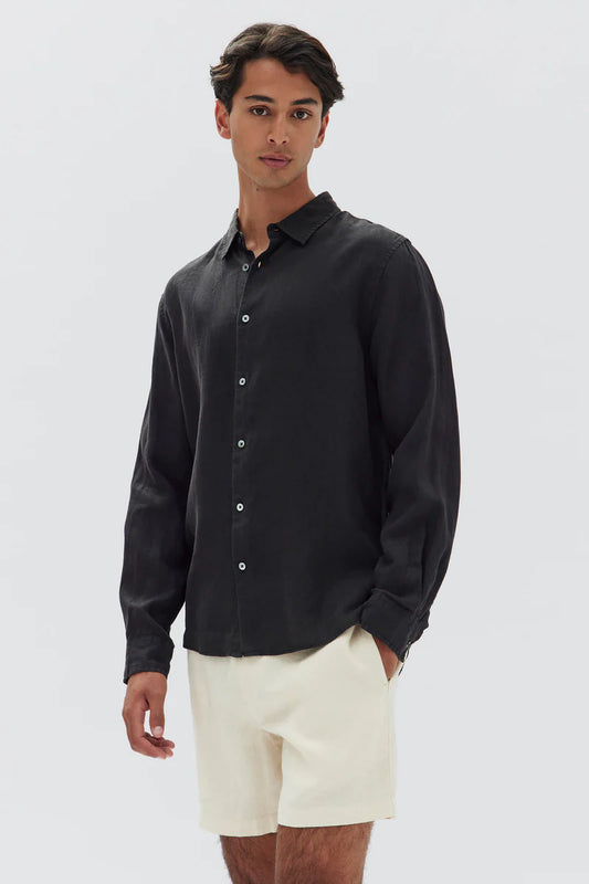 ASSEMBLY LABEL // Casual Long Sleeve Shirt BLACK