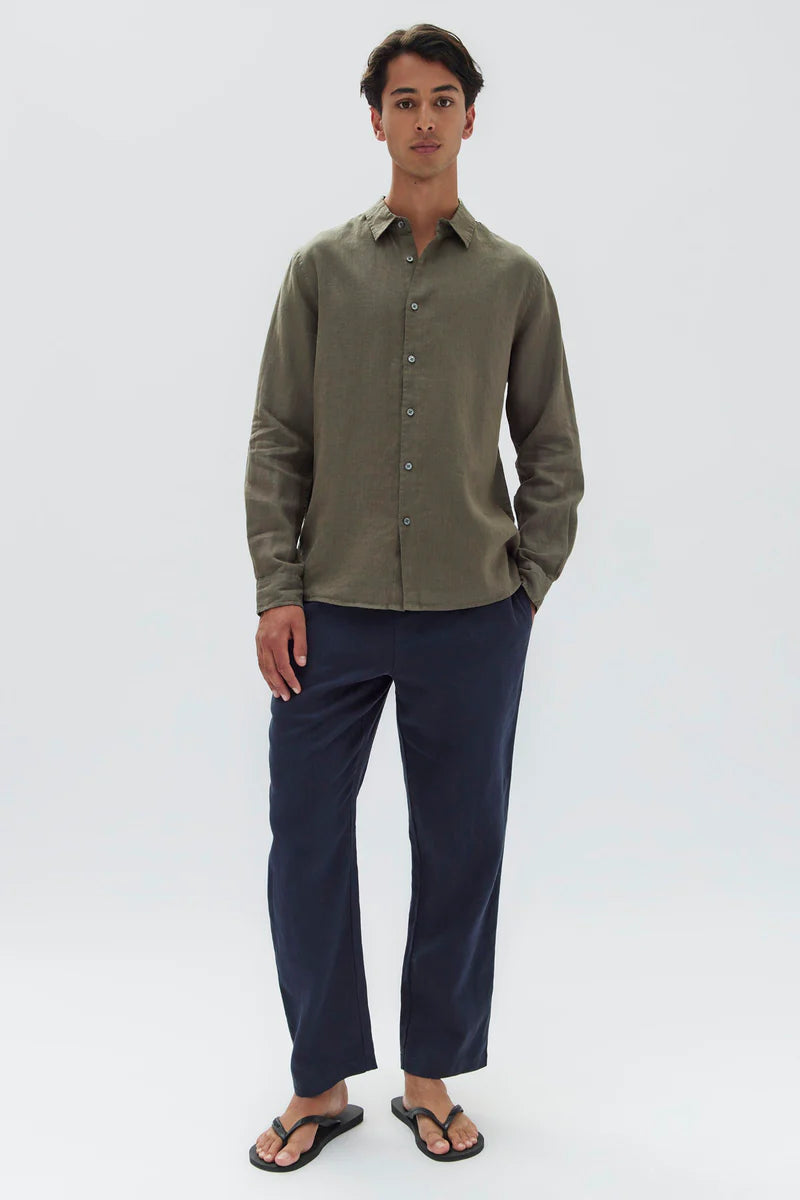 ASSEMBLY LABEL // Casual Long Sleeve Shirt MILITARY