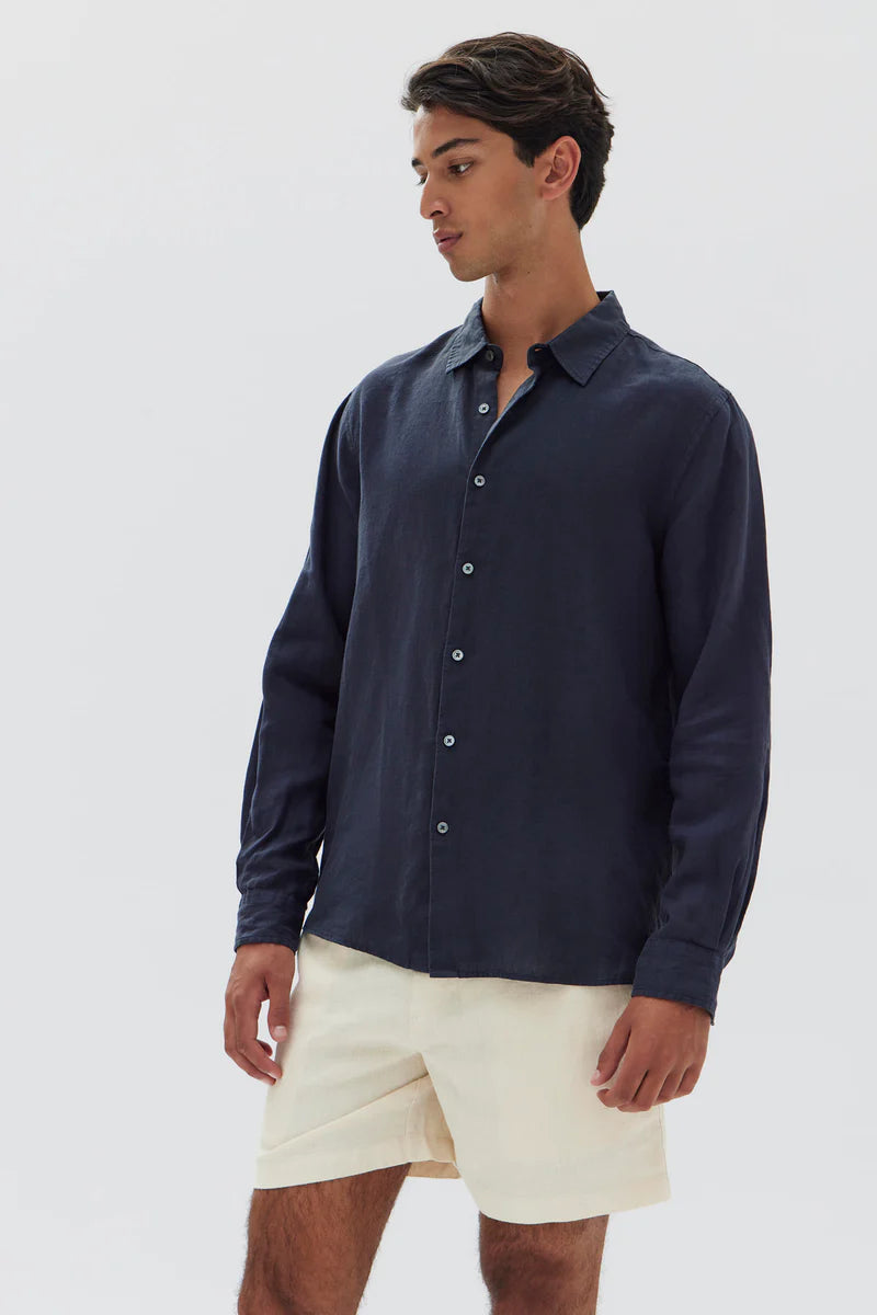 ASSEMBLY LABEL // Casual Long Sleeve Shirt TRUE NAVY