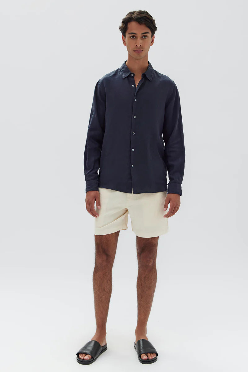 ASSEMBLY LABEL // Casual Long Sleeve Shirt TRUE NAVY