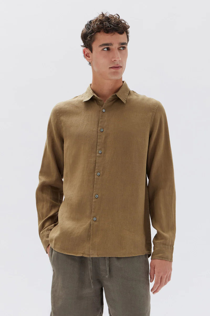ASSEMBLY LABEL // Casual Long Sleeve Shirt PEA