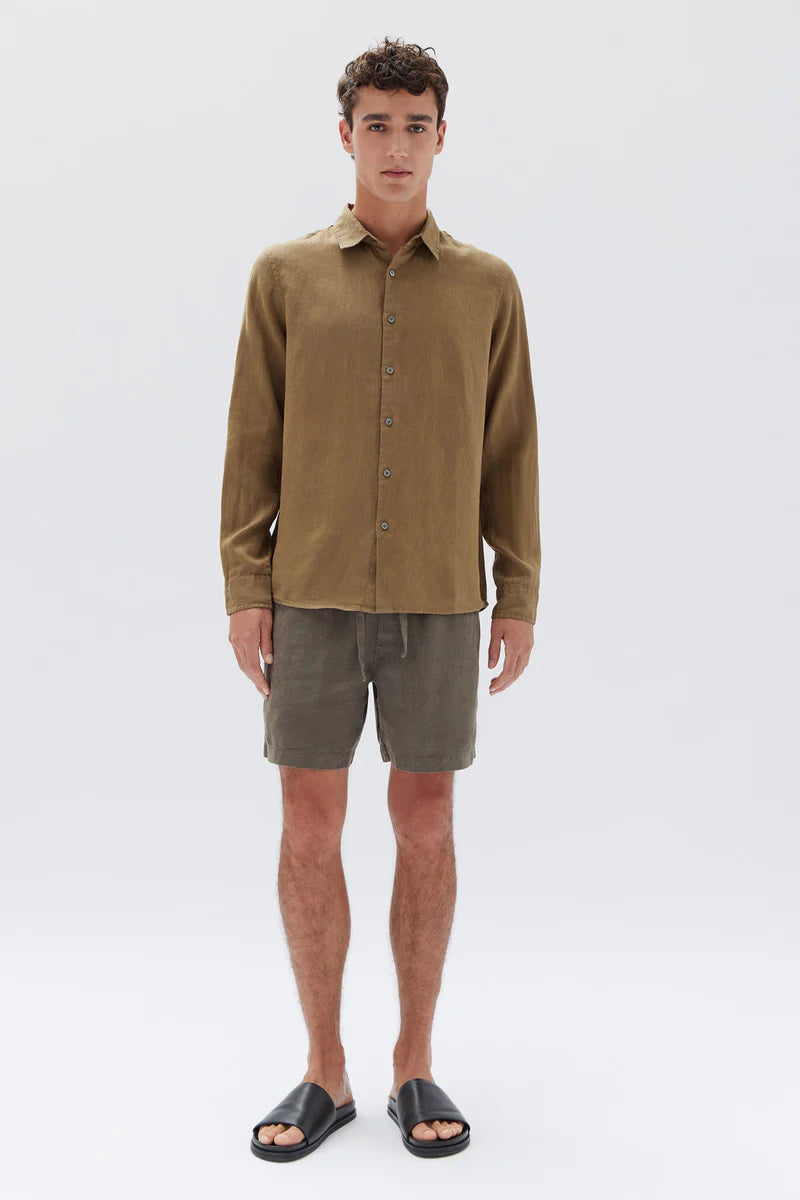 ASSEMBLY LABEL // Casual Long Sleeve Shirt PEA