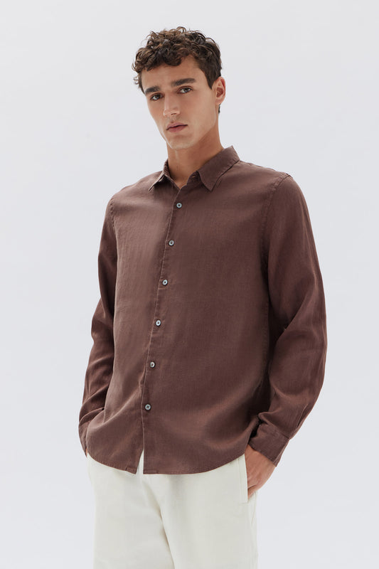 ASSEMBLY LABEL // Casual Long Sleeve Shirt CHESTNUT