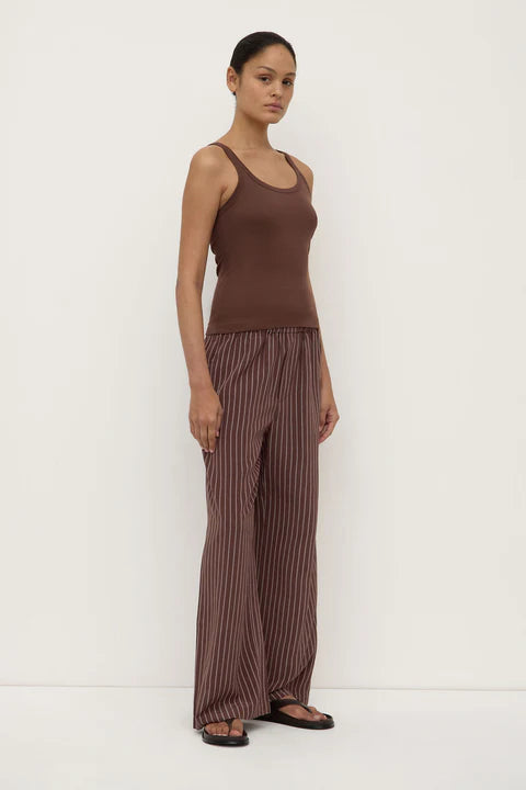 ASSEMBLY LABEL // Charlie Rib Tank ESPRESSO