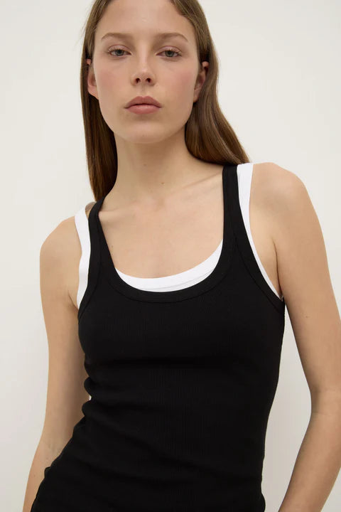 ASSEMBLY LABEL // Charlie Rib Tank BLACK
