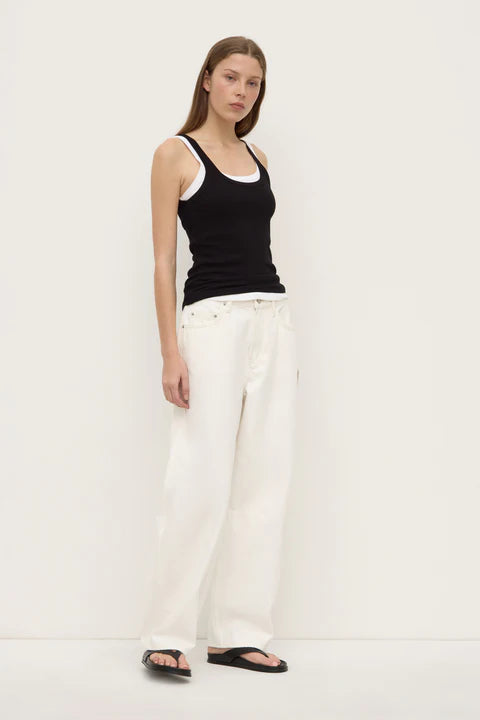 ASSEMBLY LABEL // Charlie Rib Tank BLACK