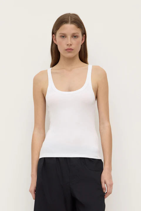 ASSEMBLY LABEL // Charlie Rib Tank WHITE