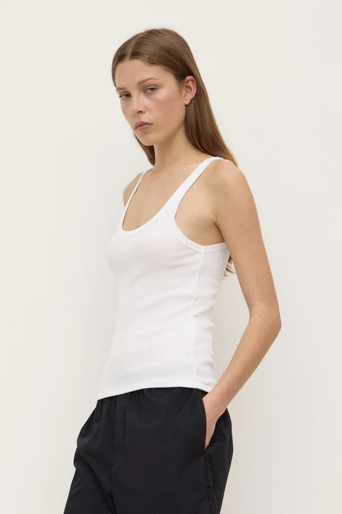 ASSEMBLY LABEL // Charlie Rib Tank WHITE