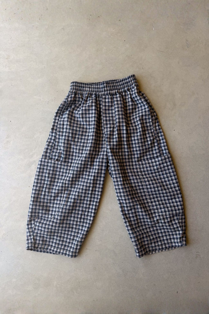 Chef Baggy Kids Pants BLUE/CREAM CHECK