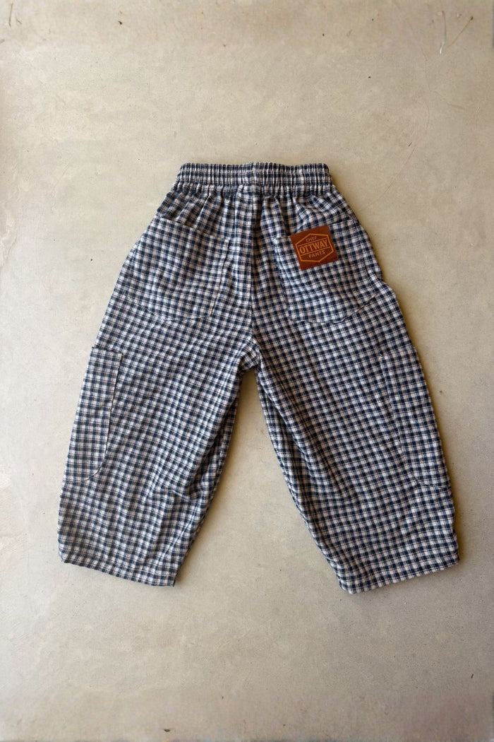 Chef Baggy Kids Pants BLUE/CREAM CHECK