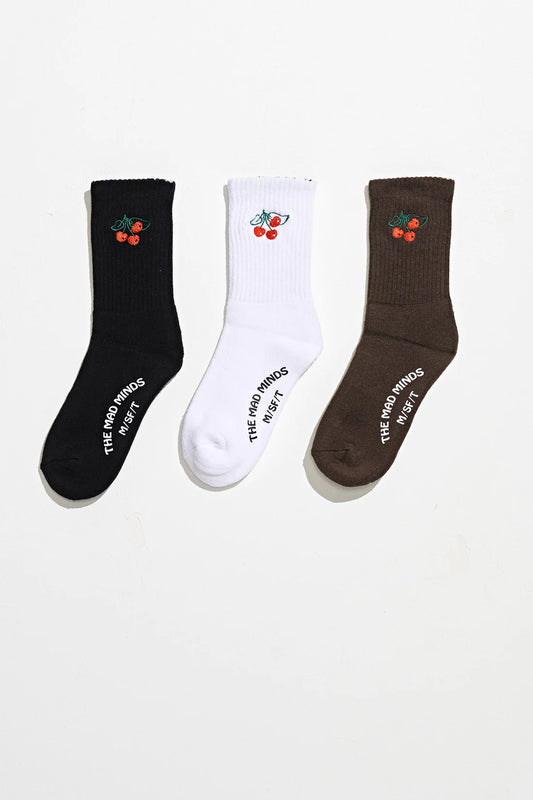 MISFIT // Cherry Splice 3pk Sock