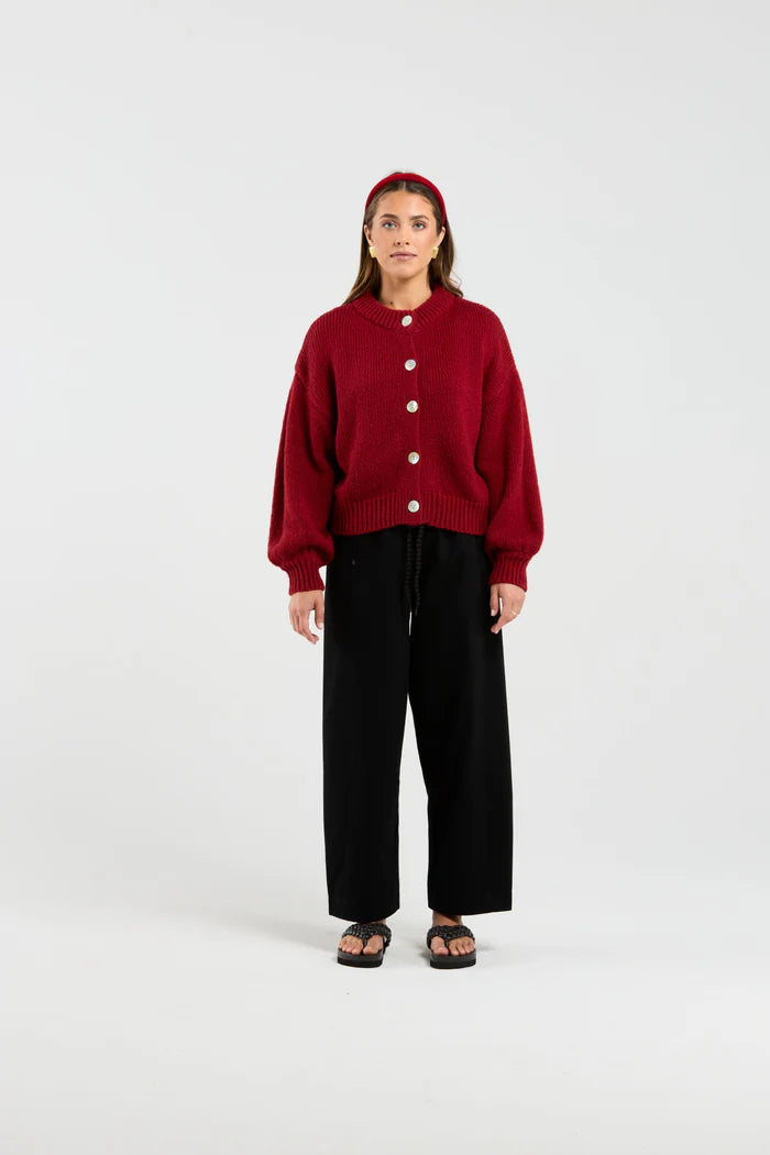 THING THING // Chloe Cardigan DEEP RED
