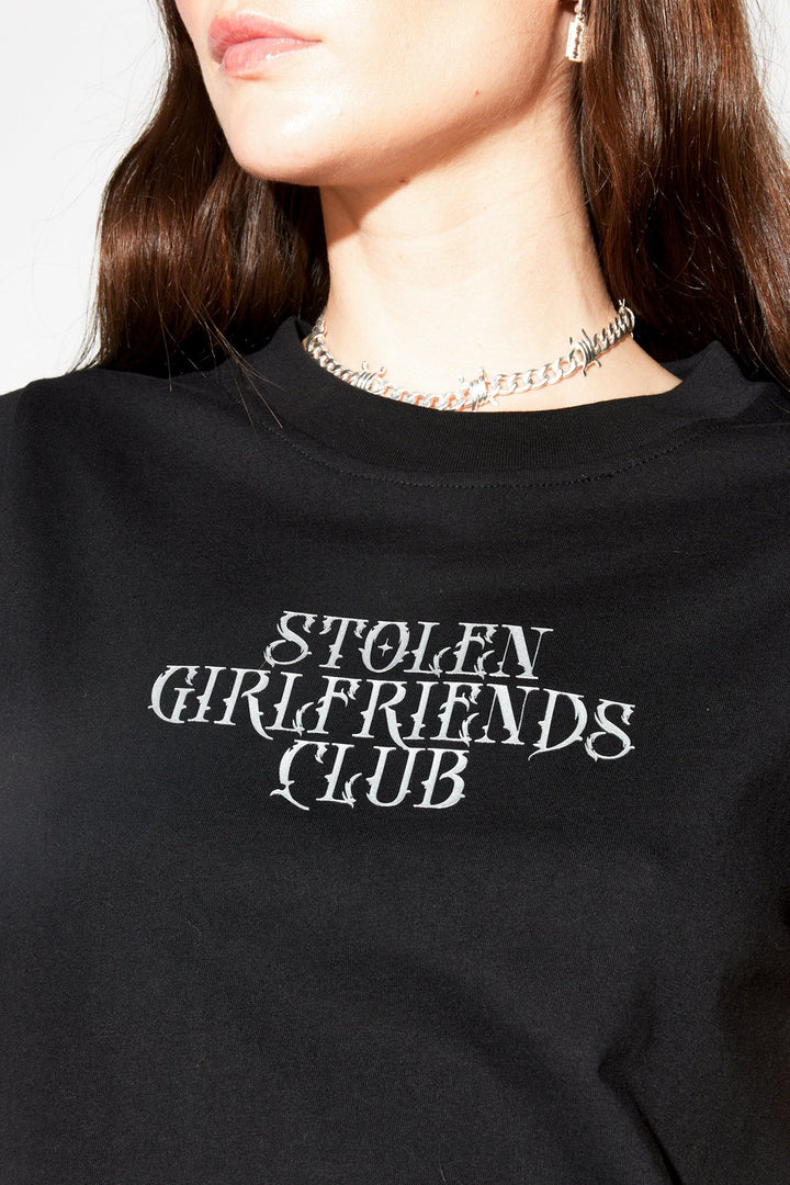 STOLEN GIRLFRIENDS CLUB // Chrome Club Baby Tee BLACK