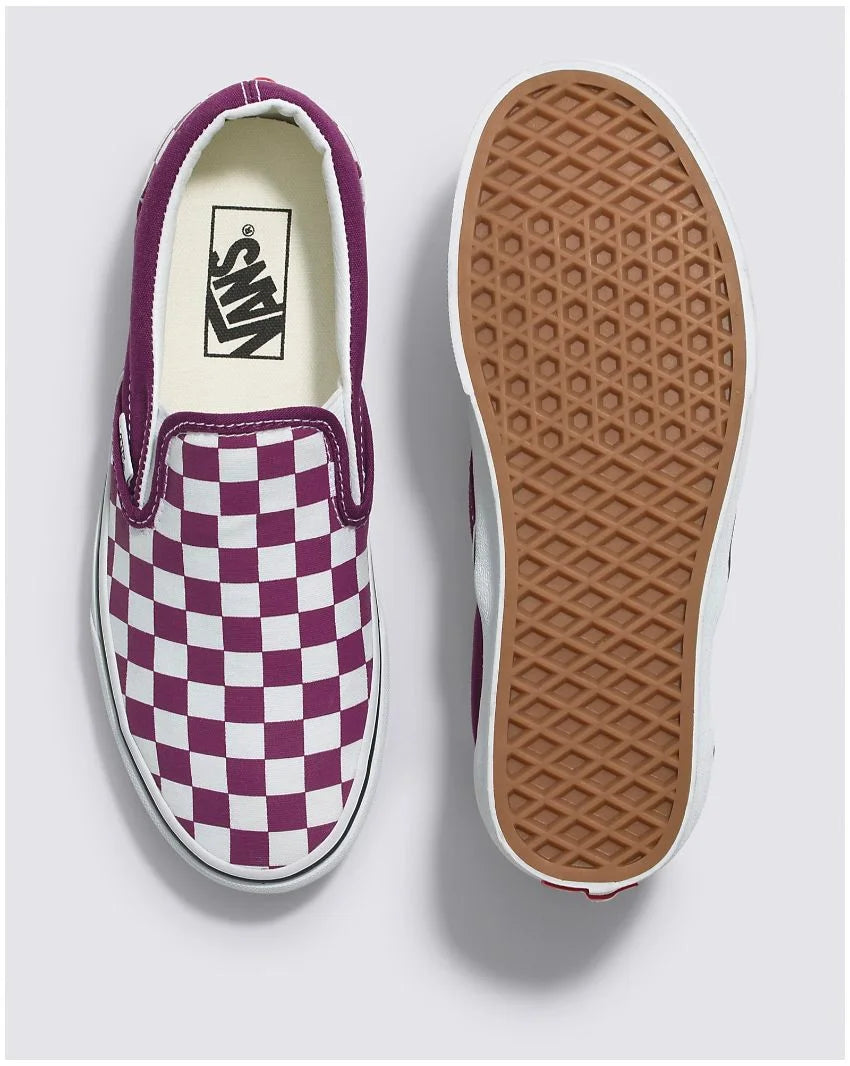VANS // Classic Slip-On Checkered DARK PURPLE – - Main Image
