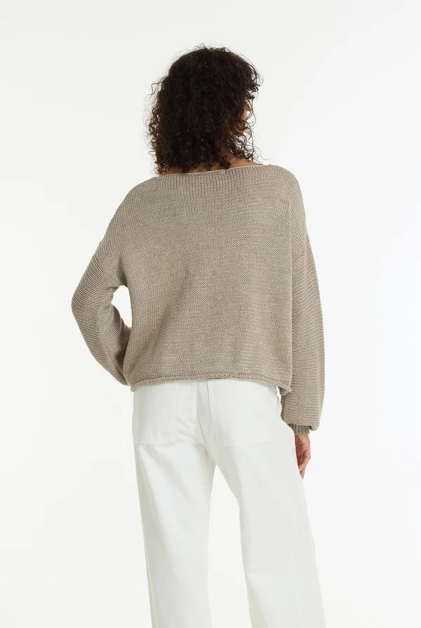 Close Sweater MOCHA/SILVER LUREX