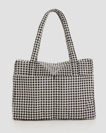 BAGGU // LARGE Cloud Carry-on GINGHAM BLACK/WHITE