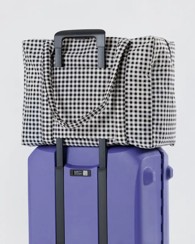 BAGGU // LARGE Cloud Carry-on GINGHAM BLACK/WHITE