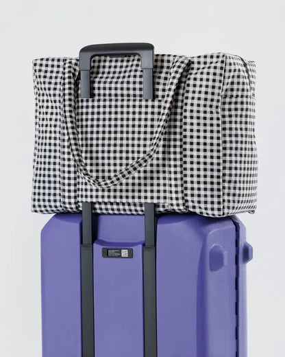 BAGGU // LARGE Cloud Carry-on GINGHAM BLACK/WHITE
