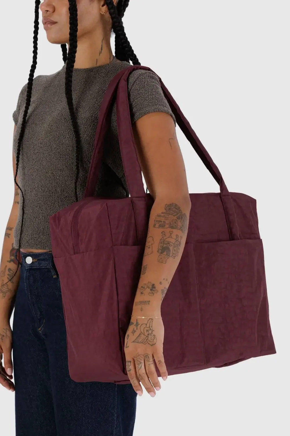 BAGGU // SMALL Cloud Carry-on MAHOGONY