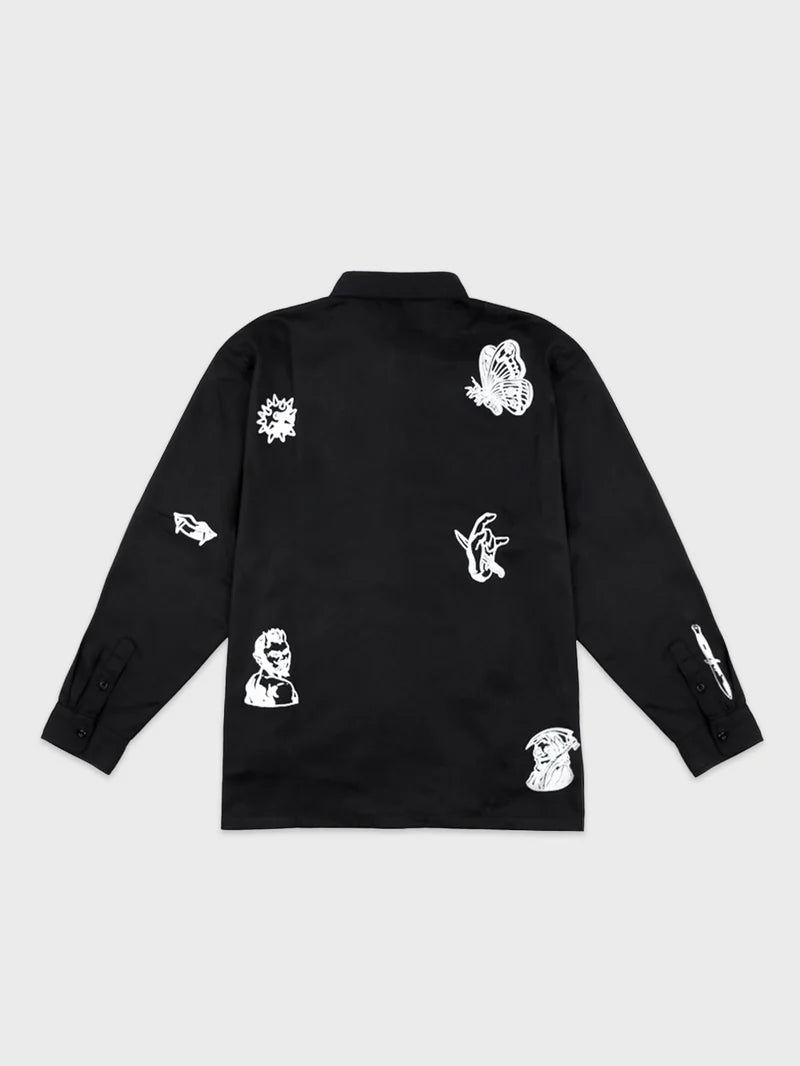 BILLY BONES // Club Ink LS Work Shirt BLACK