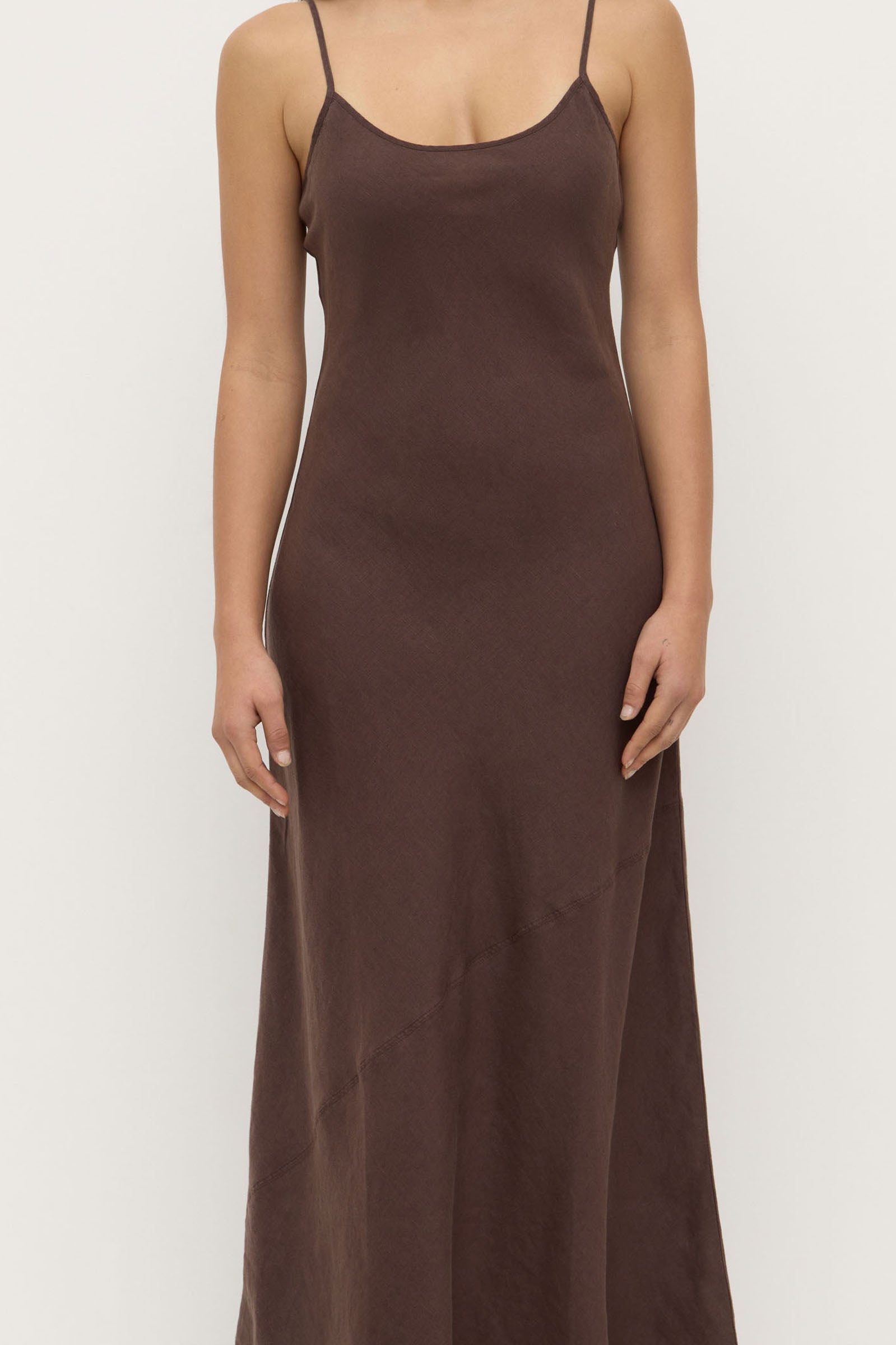 ASSEMBLY LABEL // Colette Linen Slip Dress GANACHE