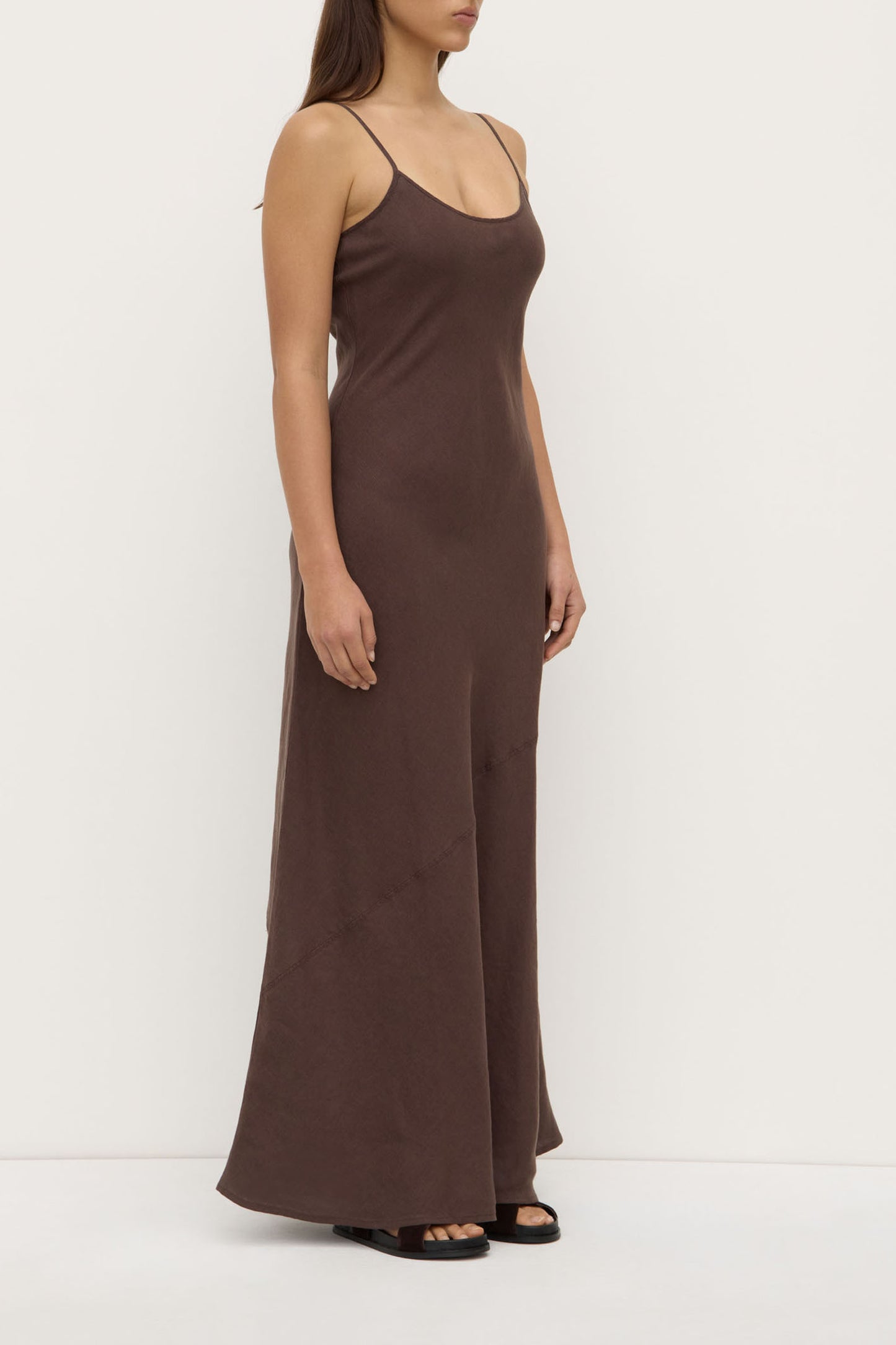 ASSEMBLY LABEL // Colette Linen Slip Dress GANACHE