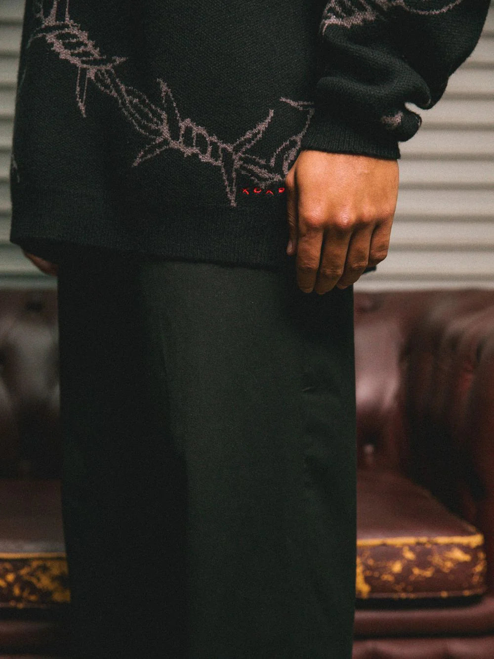 BILLY BONES // College Dropout Knit BLACK/GREY