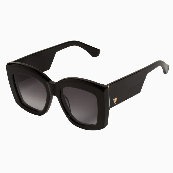 VALLEY // Coltrane GLOSS BLACK w. GOLD METAL TRIM / BLACK GRADIENT LENS