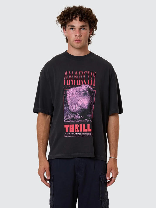 THRILLS // Constant Chaos Box Fit OS Short Tee BLUE GRAPHITE