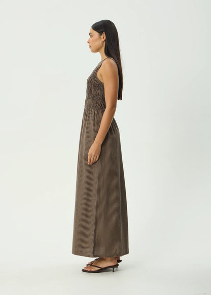 AFENDS // Cyrus Maxi Dress COFFEE STRIPE