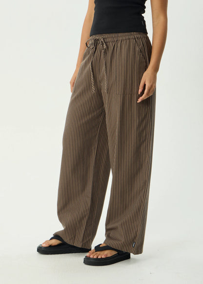 AFENDS // Cyrus Wide Leg Pant COFFEE STRIPE
