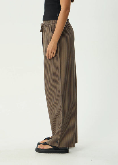 AFENDS // Cyrus Wide Leg Pant COFFEE STRIPE