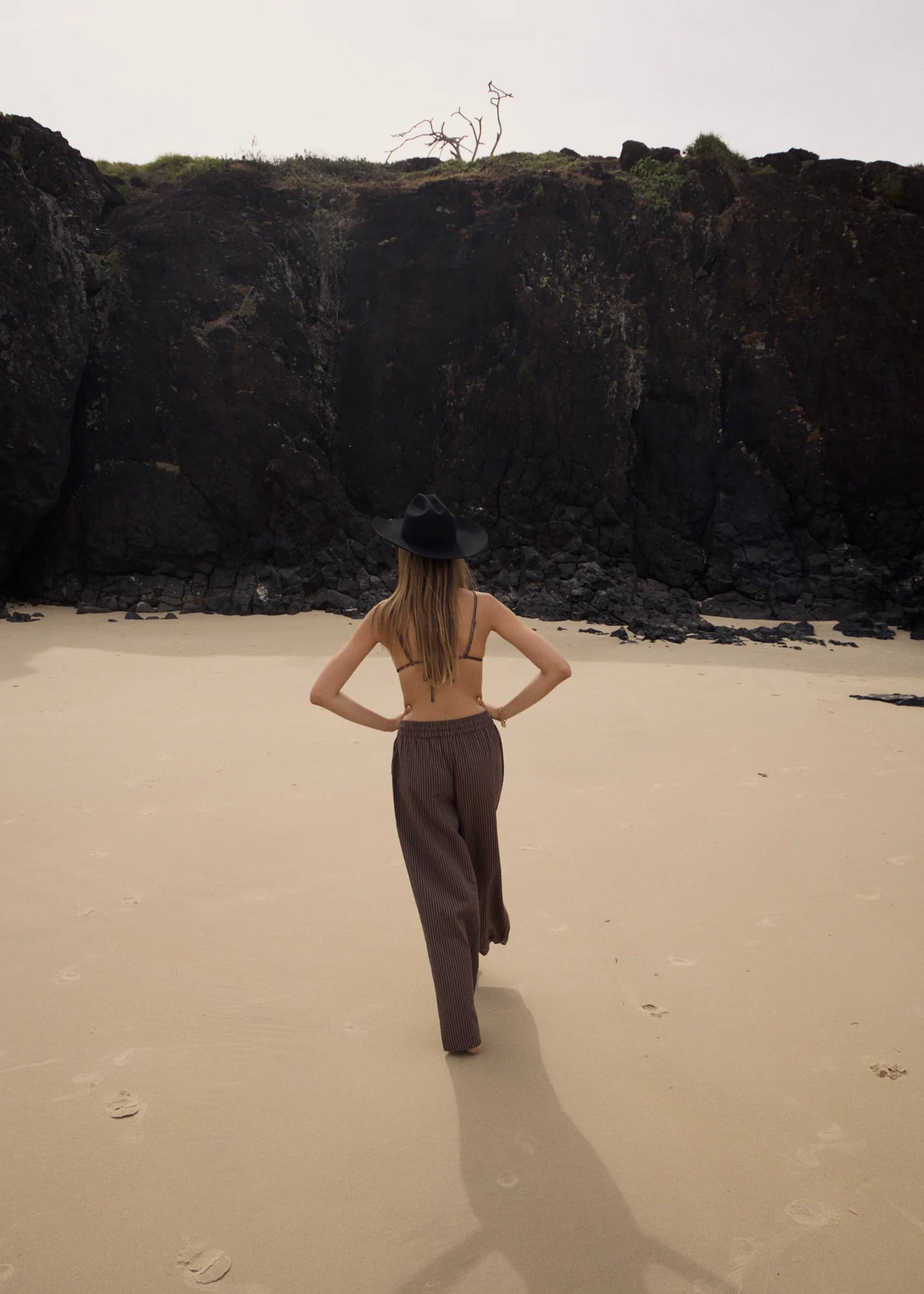 AFENDS // Cyrus Wide Leg Pant COFFEE STRIPE