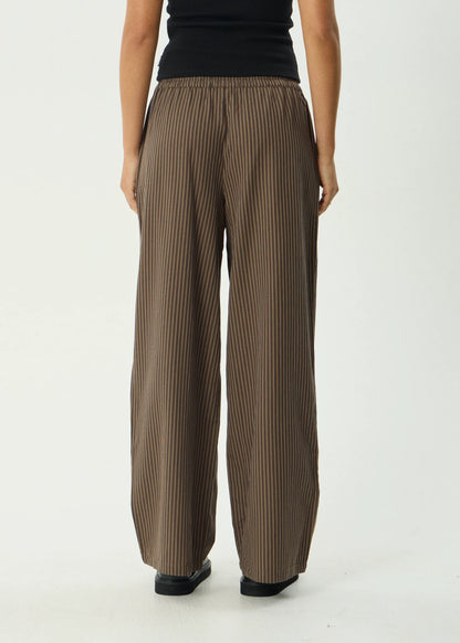 AFENDS // Cyrus Wide Leg Pant COFFEE STRIPE