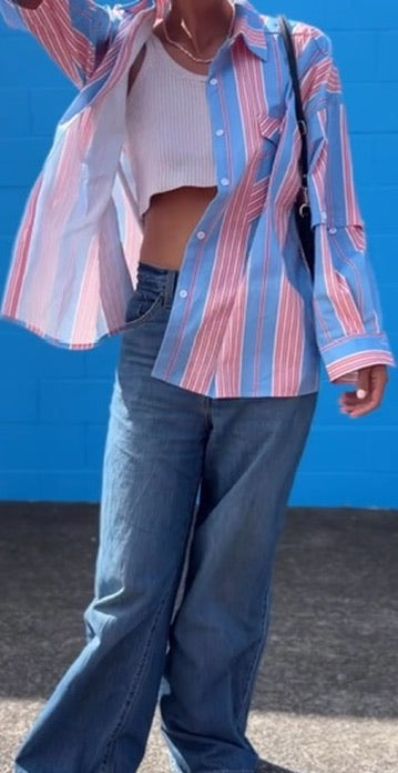 COMMONPLACE // Eastern Shirt BABY BLUE PINK
