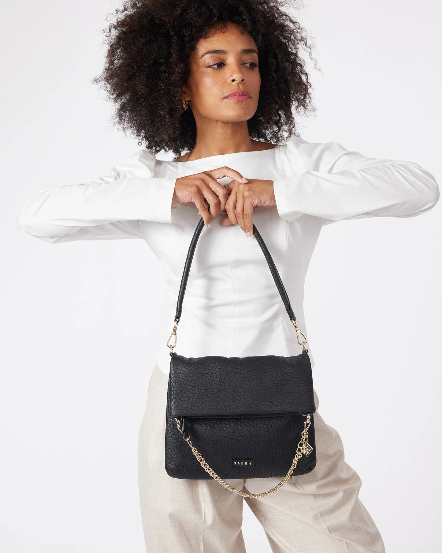 SABEN // Daria Shoulder Bag BLACK BUBBLE