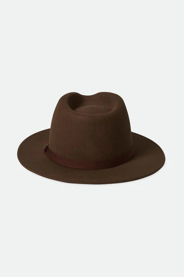BRIXTON // Messer Packable Fedora DARK EARTH