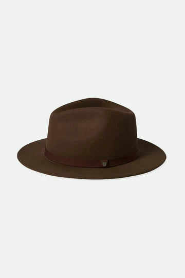 BRIXTON // Messer Packable Fedora DARK EARTH