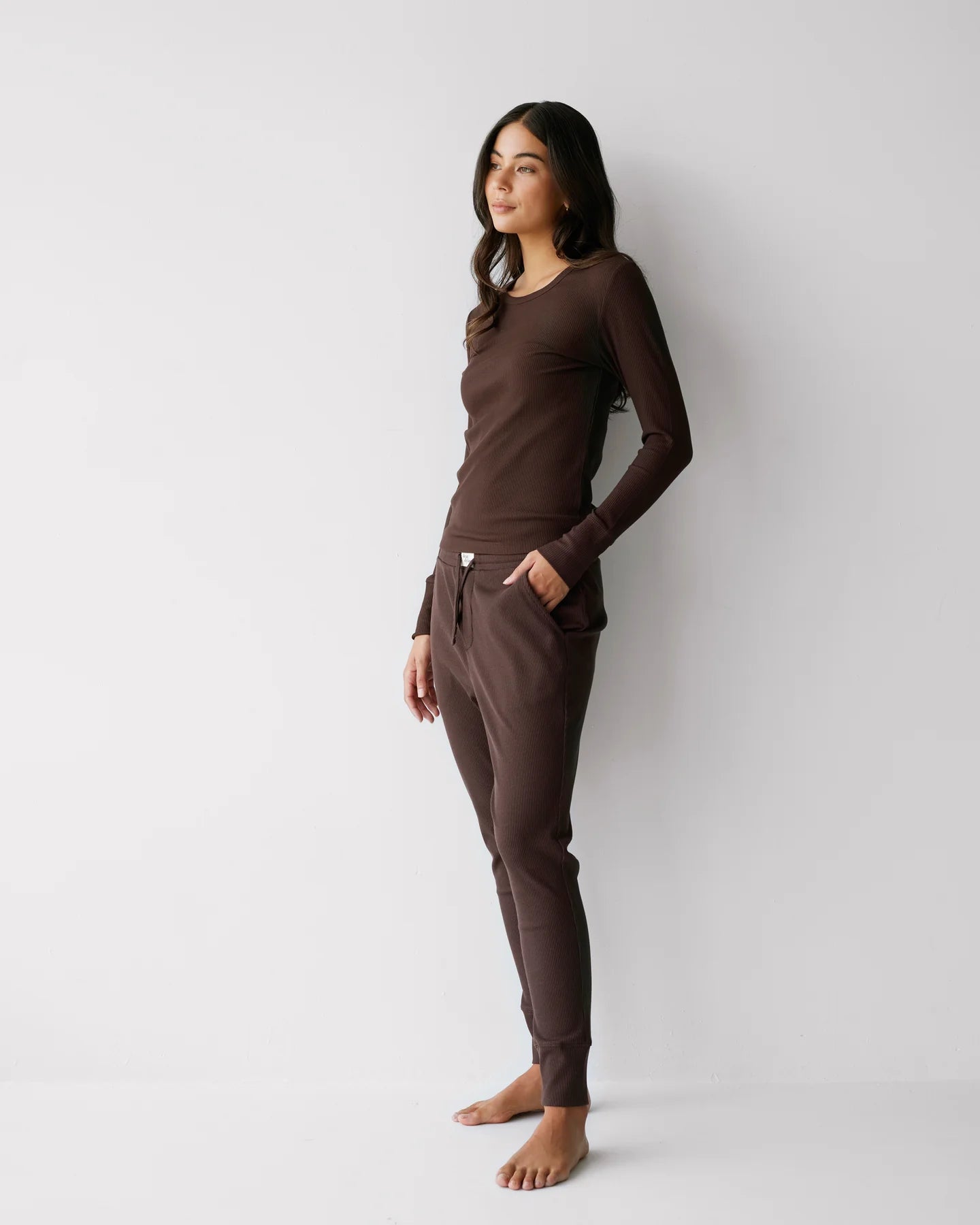 DEAR DYLAN // Slim Lounge Pant COCOA