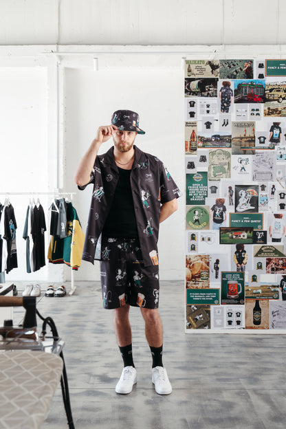 CRATE // Willie the Waiter Party Shorts BLACK