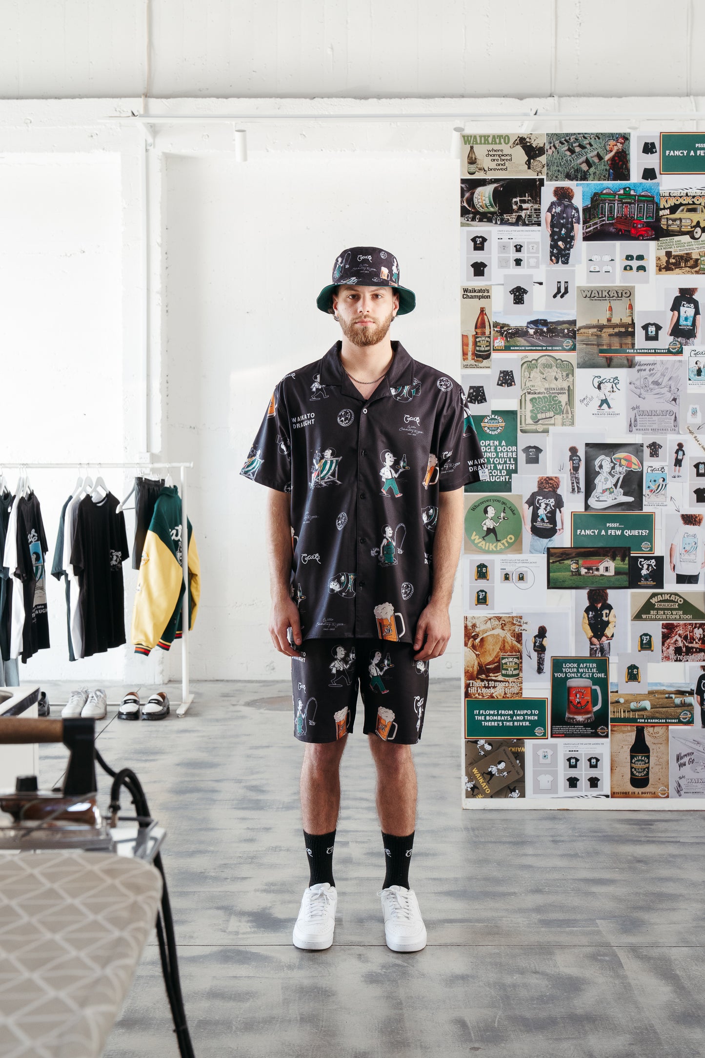 CRATE // Willie the Waiter Party Shorts BLACK